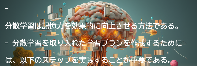 分散学習を取り入れた効果的な学習プランの作成の要点まとめ