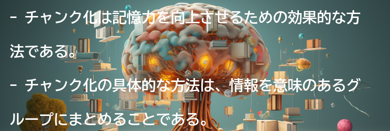 チャンク化の具体的な方法とは?の要点まとめ