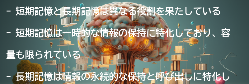 短期記憶と長期記憶の違いとは？の要点まとめ