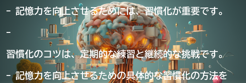 記憶力を向上させるための習慣化のコツの要点まとめ