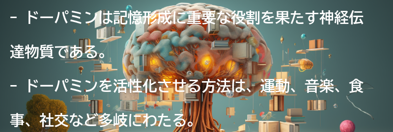 ドーパミンを活性化させる方法の要点まとめ