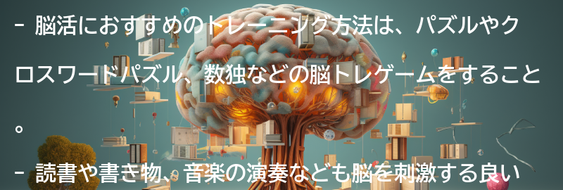 脳活におすすめのトレーニング方法の要点まとめ