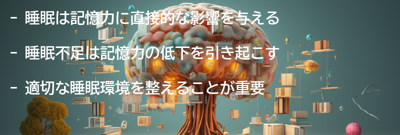睡眠と記憶力の関係の要点まとめ