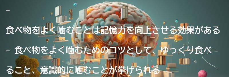 食べ物をよく噛むためのコツと習慣化の方法の要点まとめ
