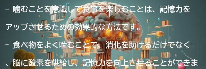 噛むことを意識して食事を楽しむためのアイデアの要点まとめ