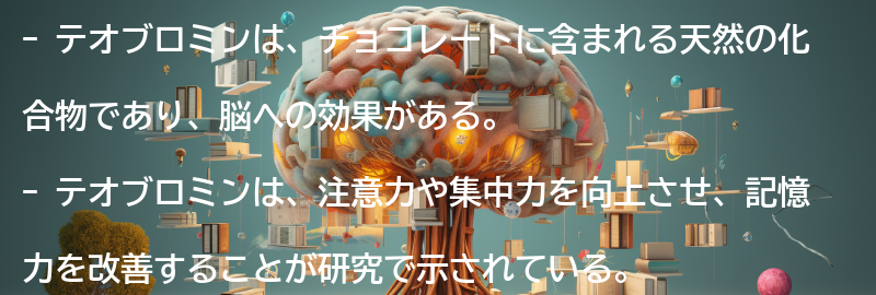 テオブロミンの脳への効果の要点まとめ