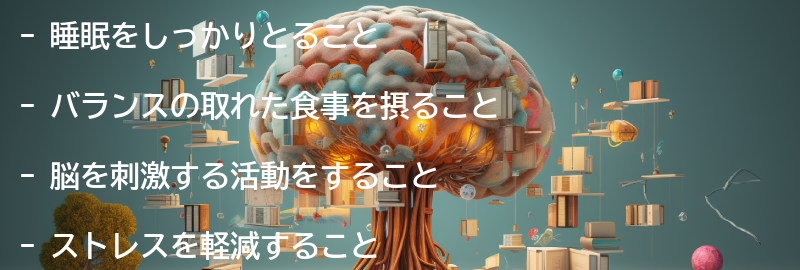 記憶力アップのための日常生活の工夫の要点まとめ