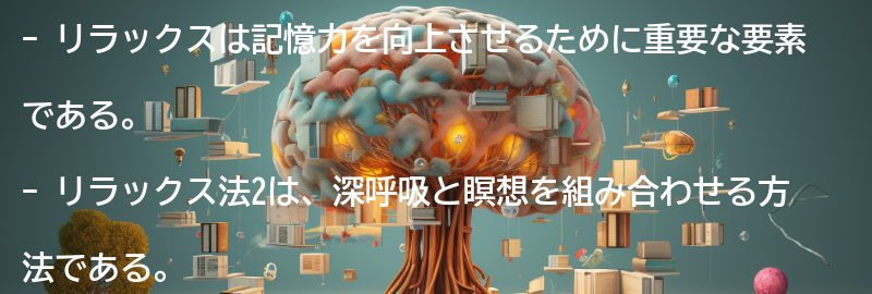 リラックス法2:の要点まとめ
