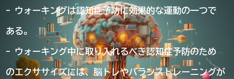 ウォーキング中に取り入れるべき認知症予防のためのエクササイズの要点まとめ