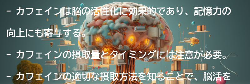カフェインと脳活の関係性とは？の要点まとめ