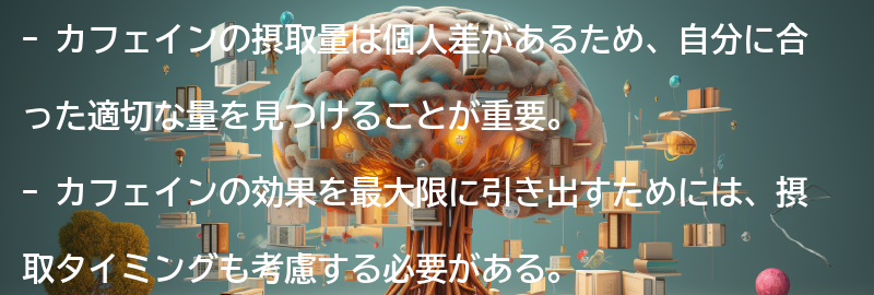 カフェインの摂取量とタイミングのポイントの要点まとめ