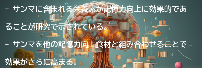 他の記憶力向上食材との組み合わせの要点まとめ