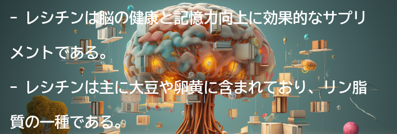 レシチンとは何か?の要点まとめ