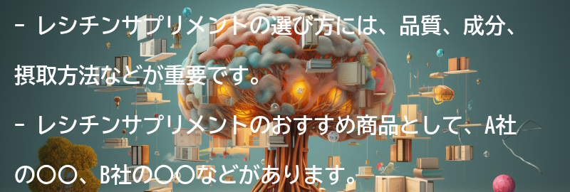 レシチンサプリメントの選び方とおすすめ商品の要点まとめ