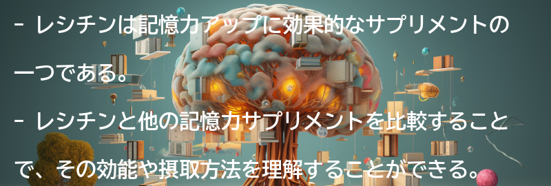 レシチンと他の記憶力サプリメントの比較の要点まとめ