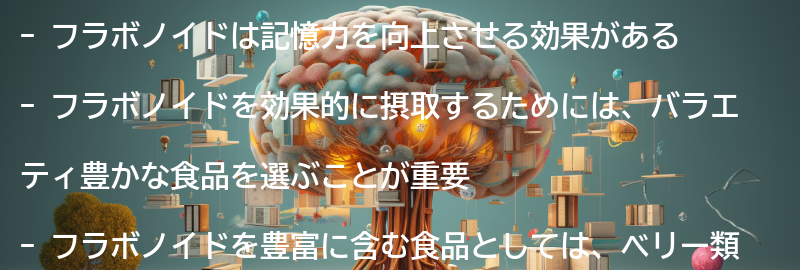 フラボノイドを効果的に摂取するためのポイントの要点まとめ