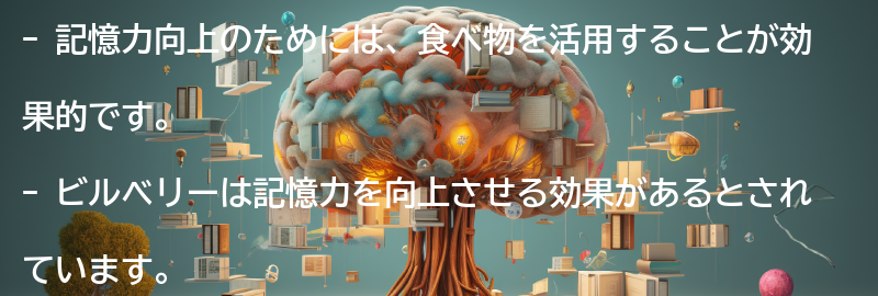 記憶力向上のために食べ物を活用する方法の要点まとめ
