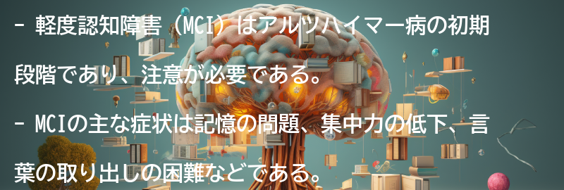 軽度認知障害の症状と早期警戒サインの要点まとめ