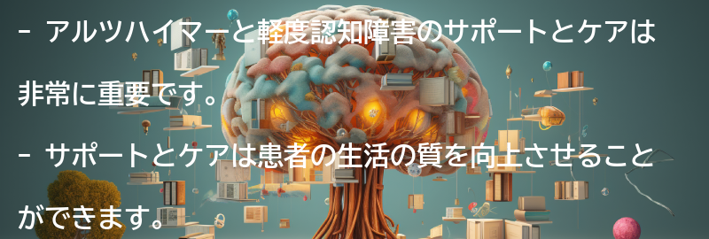 アルツハイマーと軽度認知障害に関するサポートとケアの重要性の要点まとめ