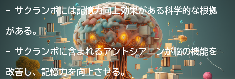 サクランボの記憶力向上効果の科学的根拠の要点まとめ