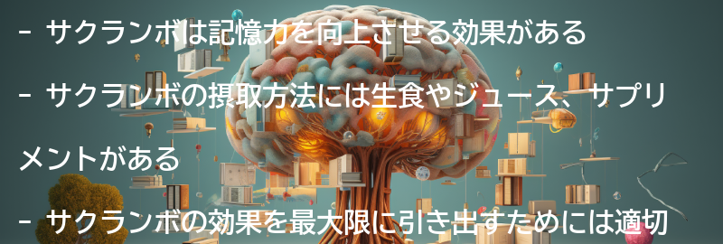 サクランボの摂取方法の要点まとめ