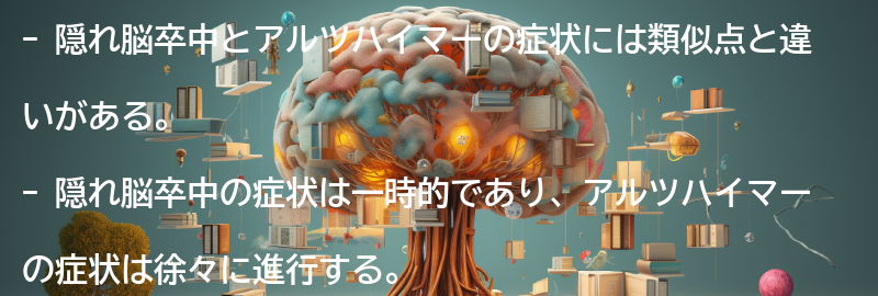 隠れ脳卒中の症状とアルツハイマーの症状の類似点と違いの要点まとめ
