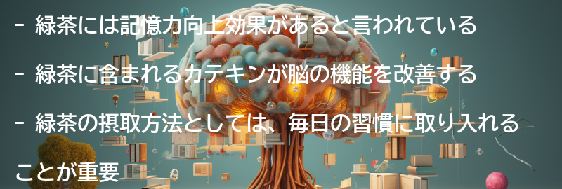 緑茶の記憶力向上効果の要点まとめ