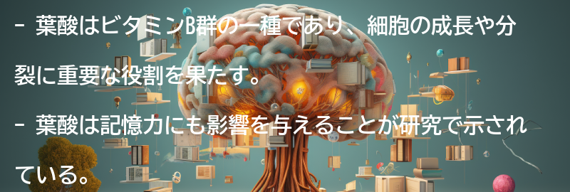 葉酸とは？記憶力に与える影響とは？の要点まとめ
