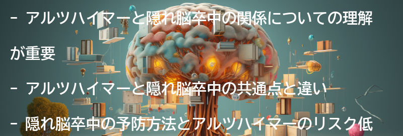 アルツハイマーと隠れ脳卒中の関係を理解して予防に取り組もうの要点まとめ