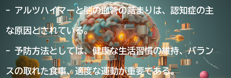 アルツハイマーと脳の血管の詰まりの予防方法の要点まとめ